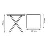 Kit 2 Jogos de Mesa Dobrável com 4 Cadeiras Dobráveis de Madeira 70x70 Cm Imbuia - - 6