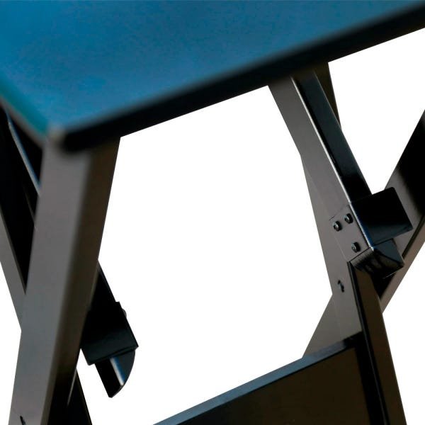 Conjunto com Jogo de Mesa Dobrável 60x60 com 4 Cadeiras Preto - Tarimata - 5