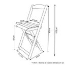 Ver imagem 7 de Conjunto com Jogo de Mesa Dobravel Bistrô Preto com 2 Cadeiras - Tarimata