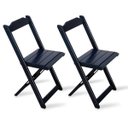 Ver imagem 2 de Conjunto Com Jogo De Mesa Dobravel 70x70 Com 2 Cadeiras Preto - Tarimata