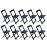 Kit de 5 Conjuntos de Mesa Dobrável 70x70 com 2 Cadeiras Preto - Tarimatã - 2