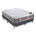 Ver imagem 1 de Cama Box King: Colchão Molas Castor Pocket Light Stress Oxygen New + Base CRC Suede Cinza(193x203)