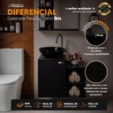 Ver imagem 2 de Gabinete de Banheiro Íbis Suspenso 1 Porta MDP 57cm Preto Pontto Lavabo