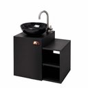 Ver imagem 6 de Gabinete de Banheiro Íbis Suspenso 1 Porta MDP 57cm Preto Pontto Lavabo