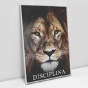 Ver imagem 1 de Quadro Motivacional em Telas Canvas Disciplina TaColado Moldura Flutuante 4,5cm Branca 40x60cm