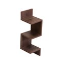 Ver imagem 1 de Prateleira de Canto ZigZag Estante S Z MDF Marrom 65x20x20