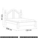 Ver imagem 4 de Cama Casal Clássica 140cm Pé Madeira Eduarda Café F07 - Mpozenato