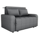 Ver imagem 1 de Sofa Cama 2 Lugares 138 Cm Amora Linho Vancouver Cinza Milani Store Cinza