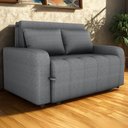 Ver imagem 2 de Sofa Cama 2 Lugares 138 Cm Amora Linho Vancouver Cinza Milani Store Cinza