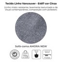 Ver imagem 6 de Sofa Cama 2 Lugares 138 Cm Amora Linho Vancouver Cinza Milani Store Cinza