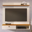 Ver imagem 2 de Painel Tv 55 Pol e Bancada Suspensa Talyn Z10 Off/cinamomo - Mpozenato