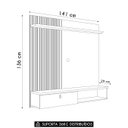 Ver imagem 4 de Painel Tv 55 Pol e Bancada Suspensa Talyn Z10 Off/cinamomo - Mpozenato
