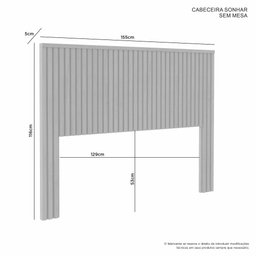 Cabeceira Ripada Casal 155 Cm Cinamomo - 3