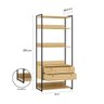 Conjunto Guarda-roupa Closet Industrial Completo Olivar 1 Porta 8 Gavetas 286cm - Pinus - 2