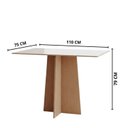 Ver imagem 3 de Conjunto Sala de Jantar 4 Lugares Retangular MDF Amanda Mel/Off