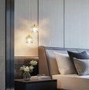 Ver imagem 4 de Lustre Pendente Led 3w Cúpula Vidro Dourado Multicor Bivolt