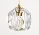 Ver imagem 2 de Lustre Pendente Led 3w Cúpula Vidro Dourado Multicor Bivolt