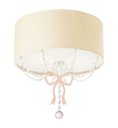 Ver imagem 1 de Luminária Plafon Infantil Laço Cúpula Crú 30x15 2e27