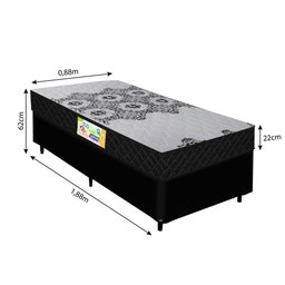 Cama Box Solteiro Colchão Gazin Espuma D33 Firme Duo 88x188x60cm - 3
