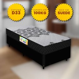 Cama Box Solteiro Colchão Gazin Espuma D33 Firme Duo 88x188x60cm - 6
