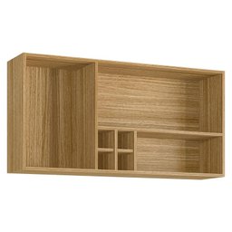 Armário Aéreo Ametista 3 Portas e 4 Garrafas 120 Cm Freijó Supremo - Kits Paraná - 2 Armário Aéreo Ametista 3 Portas e 4 Garrafas 120 Cm Freijó Supremo - Kits Paraná - 2