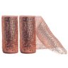 Kit Tela Decorativa Natal Fita 15cm X 5 Metros Rosê Gold 2 Peças - Magizi - 1