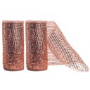 Ver imagem 1 de Kit Tela Decorativa Natal Fita 15cm X 5 Metros Rosê Gold 2 Peças - Magizi