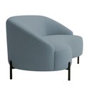 Ver imagem 6 de Sofá Curvo Porto 03 Lugares 180cm Pés Preto Bouclé Azul Claro - Nexta Casa