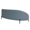 Ver imagem 7 de Sofá Curvo Porto 03 Lugares 180cm Pés Preto Bouclé Azul Claro - Nexta Casa