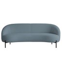 Ver imagem 5 de Sofá Curvo Porto 03 Lugares 180cm Pés Preto Bouclé Azul Claro - Nexta Casa