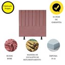 Ver imagem 3 de Cabeceira de Cama Solteiro Box 100 Cm Taís Suede Rosê
