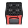 FOGAO A GAS DE EMBUTIR 4 BOCAS VENAX GAUDI PRISMA VITREO BL VERMELHO GAS GLP - 2
