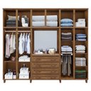 Ver imagem 2 de Guarda-roupa Casal com Espelho 10 Portas 4 Gavetas Grécia Capelinha Móveis Cavazotto