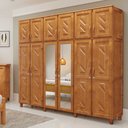 Ver imagem 1 de Guarda-roupa Casal com Espelho 12 Portas 3 Gavetas Grécia Móveis Cavazotto