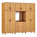 Ver imagem 1 de Guarda-roupa Casal com Espelho 10 Portas 4 Gavetas Grécia Capelinha Móveis Cavazotto