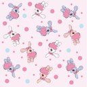 Ver imagem 3 de Papel de Parede Infantil - Coelhos e Corações Arte Destaque 3 Metros