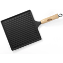 Ver imagem 7 de Bifeteira Estriada Quadrada 22x22cm Cabo Madeira Panela Mineira