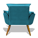 Ver imagem 3 de Potrona Opala Decorativaa Suede Azul Turquesa
