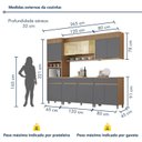 Ver imagem 3 de Cozinha Completa Modulada 5 Peças 9 Portas 4 Gavetas 100% MDF Vidro Reflecta Realeza Premium