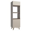 Ver imagem 1 de Torre Quente 60 Cm 2 Portas 2 Nichos com Pés Nice Madesa Crema