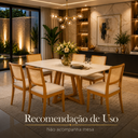 Ver imagem 5 de Kit 6 Cadeiras de Jantar Madeira Maciça Mel Encosto Telinha Palha Estofada Veludo Bege Rubi