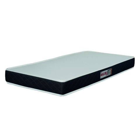 Colchão Solteiro Hellen Espuma D20 Malibu 78x188x12cm Preto / Branco 
