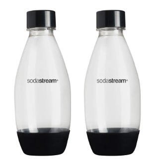 Conjunto de 2 Garrafas Plásticas Good Vibes e Happiness Sodastream