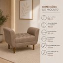Ver imagem 3 de Recamier Grécia Decorativo 90 cm para Beira de Cama Capuccino