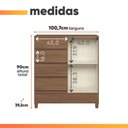 Ver imagem 4 de Cômoda Sapateira 4 Gavetas 1 Porta Maia