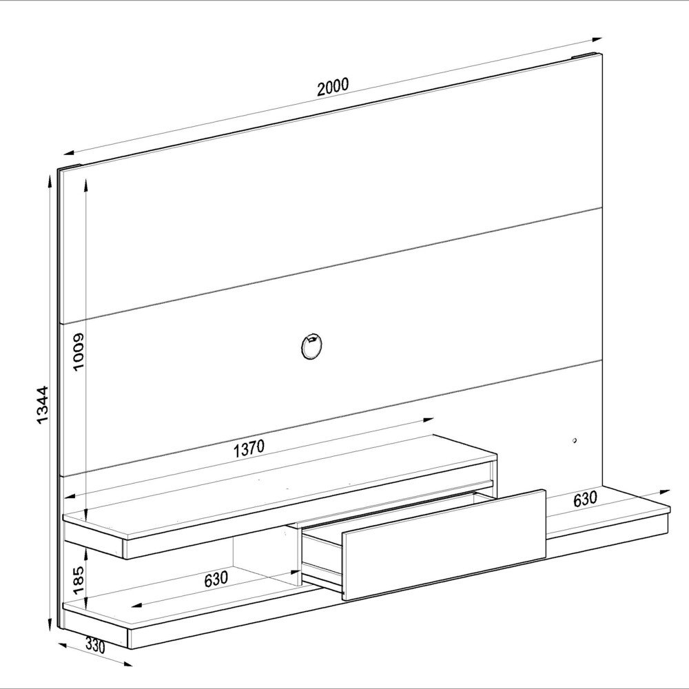 Painel para TV até 60" Preto - 4