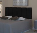 Ver imagem 2 de Cabeceira de Cama Casal Dubai 140cm - Preto Courino