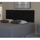 Ver imagem 2 de Cabeceira de Cama Casal Dubai 140cm - Preto Courino