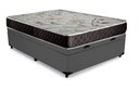 Ver imagem 2 de Cama Box Baú Casal Conforto Sintético Cinza + Colchão Casal Conforto Espuma D33 Com EPS 28x138x188