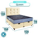Ver imagem 3 de Kit Cama Box Bau + Cabeceira + Colchão Queen Molas Ensacadas - Petrus - Paropas